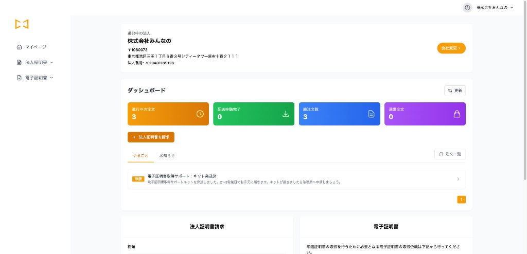 ダッシュボード — キット発送済